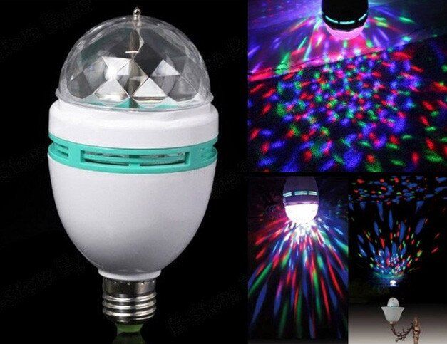 Світлодіодна лампа LED full color rotating lamp 122467 фото